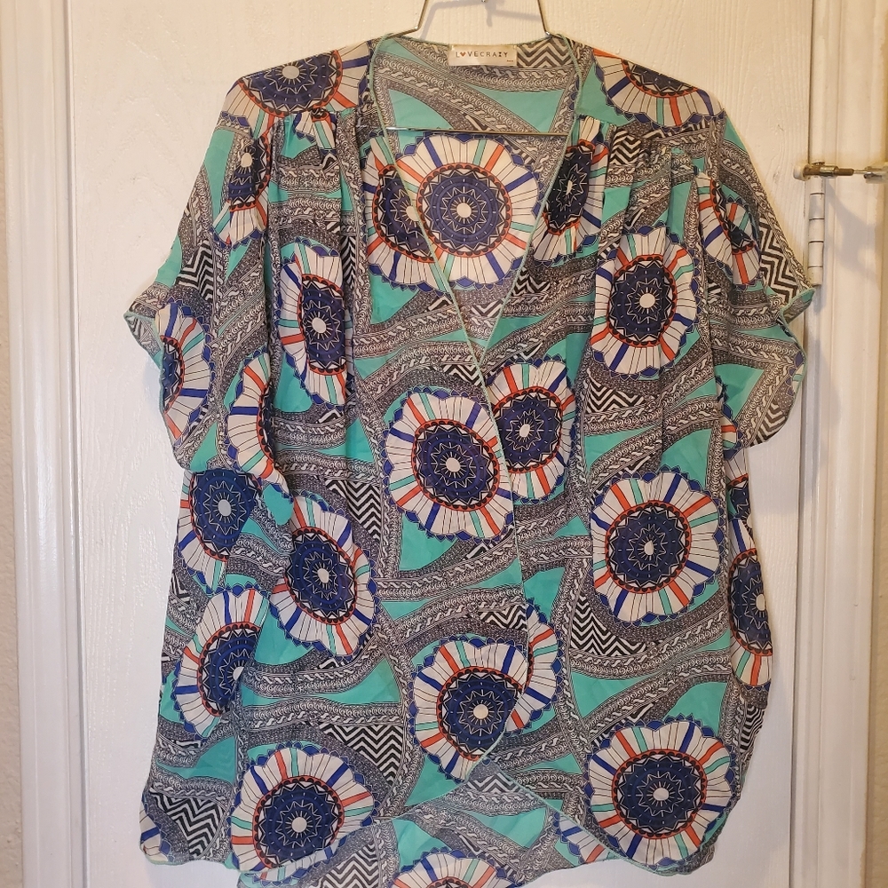 Love Crazy Cardigan Blouse One Size
